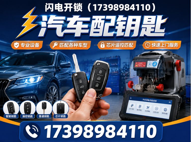 郑州汽车配钥匙展示图
